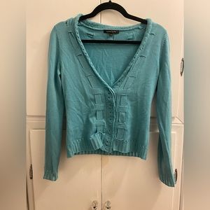 Nanette Lepore Teal Wool Lightweight Sweater